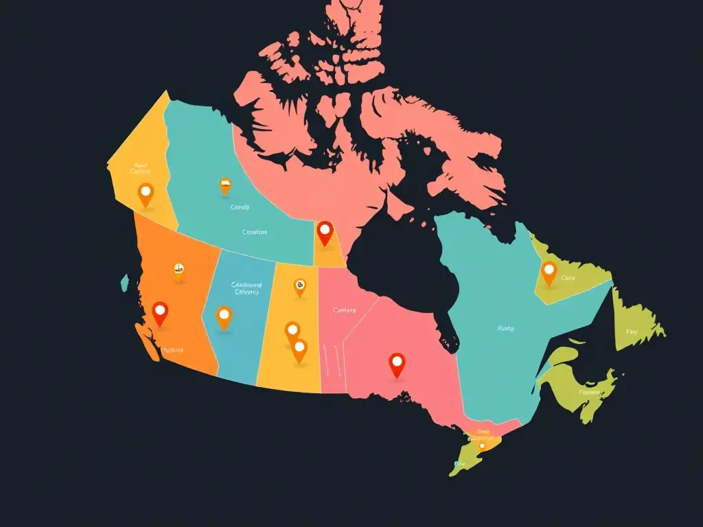A map highlighting the delivery zones covered by Swiss Chalet in a major Canadian city, with pins indicating popular delivery locations.